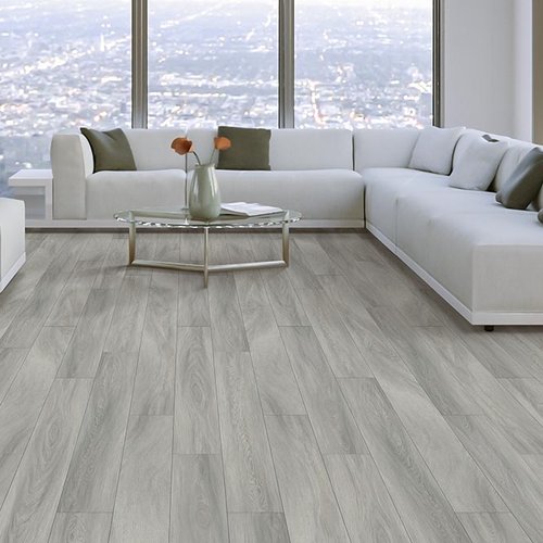 Living Room Gray Greige Luxury Vinyl Plank LVP -  The Carpet Store in Cleveland, GA