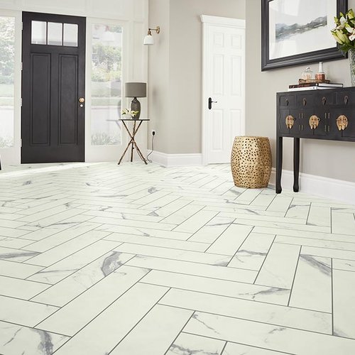 Entry Foyer Luxury Vinyl Tile Herringbone LVT -  The Carpet Store in Cleveland, GA